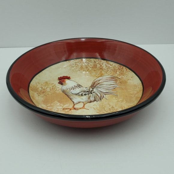 Certified International Susan Winget Avignon Morning Rooster 9" Pasta Bowl - Picture 3 of 6